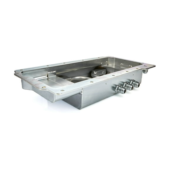 Moroso for GM LS (w/Three Left Side Pick Ups) Fabricated Dry Sump 4in Steel Oil