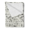 thumbnail image 2 of Airplane Soft Flannel Fleece Throw Blanket, Old Fashioned Transportation Hand Drawn Style Vintage Pattern, Cozy Plush for Indoor and Outdoor Use, 50" x 70", Olive Green Tan, by Ambesonne, 2 of 5