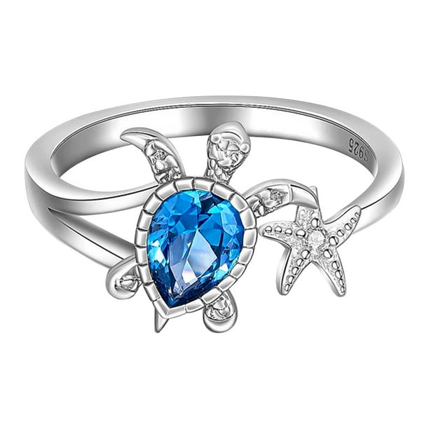 Plata Retro Anillo Multicapa Anillo de Rhinestone Anillo Elegante Abertura Ajustable para Mujeres Niñas