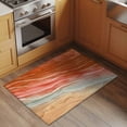 thumbnail image 3 of Rectangle Area Rug 2x3ft, Gradient Orange Ocean Beach Wave Non-Shedding Washable Area Rug, Abstract Seaside Sea View Artwork Non Slip Low-Profile Rugs for Living Room, Bedroom Dining Room, 3 of 9