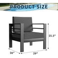 thumbnail image 4 of ELPOSUN Waterproof Cover And 5-Inch Olefin Seat Cushion Olefin Fabric And High-Density Sponge Gray, 4 of 6