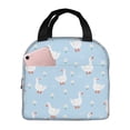 thumbnail image 1 of Disketp Goose White Flowers for Insulated Lunch Bag for Women and Men, Perfect for Work, Hiking, Picnic, 1 of 8