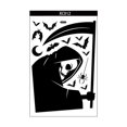 thumbnail image 1 of Window Sticker Scary Creepy Glass Window Decal Double Sided Window Clings for Dress Up Adhesive Sticker Gift Decoration, 1 of 7