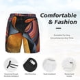 thumbnail image 3 of Fotbe Abstract Pattern Penguin Traje de Baño para Hombre – Shorts de Natación de Secado Rápido con Forro y Bolsillos-Large, 3 of 6