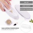thumbnail image 3 of Raindrops 2Pcs Nails Powder Tray White Convenient Nail Art Tool for Clean Manicure Use, 3 of 7