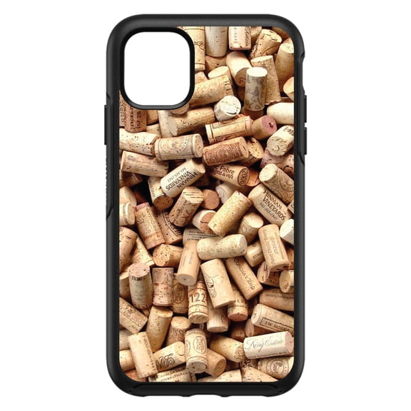 DistinctInk Custom SKIN / DECAL compatible with OtterBox Symmetry for iPhone 11 Pro (5.8" Screen) - Wine Corks Image Print - Printed Cork Image