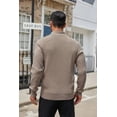thumbnail image 3 of COOFANDY Men's Knit Sweater Pullover Long Sleeve Lightweight Sweaters Stand Collar Button Sweater Jumper, 3 of 8