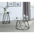 thumbnail image 3 of Furniture of America Flagg Glass Top End Table, Sand Black, 3 of 5