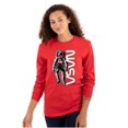 thumbnail image 3 of Retro Astronaut NASA Worm Logo Long Sleeve TShirt Men Women Brisco Brands S, 3 of 6