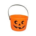 thumbnail image 2 of Cubo de calabaza de Halloween, decoración, suministros para fiestas, tarro, barril de dulces de Halloween, foto Cubo recto, 2 of 9