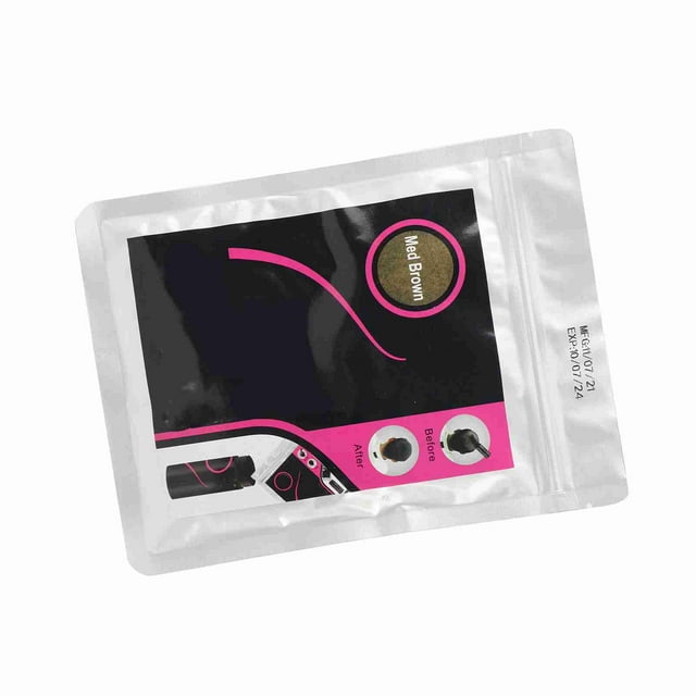 Cabello Construyendo Fibra De Fibra Espesante De Cabello Solución De Pérdida De Cabello Corrector Para El Cabello Fuller Más Marrón Medio