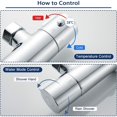 thumbnail image 4 of Pillar Thermostat, Brass Shower Tap High G3/4 BSP+ Low G1/2" BSP, 4 of 5