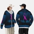 thumbnail image 3 of Rocae Two Human Hands are Holds Pink Ribbon Awareness Print Breathable Sun Protection Hoodie Quick-Dry Lightweight Long Sleeve Hoodie Unisex Running Sports Shirt X-Large, 3 of 9