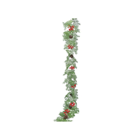 Lilixerw 6.56 ft Christmas Garlands,Greenery Pine Garland for Indoor Holiday Decor Christmas Decoration