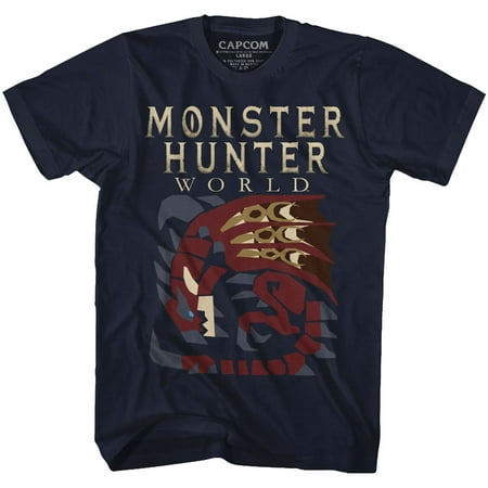 Monster Hunter Large Dragon Navy Adult T-Shirt