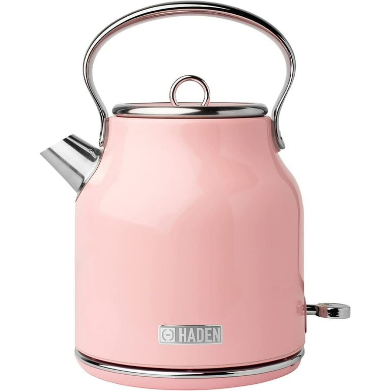SFFD Pink Electric Kettle for Household use,Automatic Shutdown,Double Layer  Anti-Scald Design,Pink Stainless Steel Coating