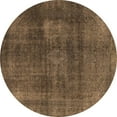 thumbnail image 1 of Ahgly Company Indoor Round Abstract Brown Modern Area Rugs, 5' Round, 1 of 4