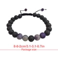 thumbnail image 3 of Bracelets Assortis à la Mode Bracelet Diffuseur de Roches Noires Mates Perles de Prière Accessoires pour Femmes Cadeaux pour Hommes Violet, 3 of 6