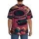 thumbnail image 3 of Fotbe Romantic Heart Guitar Camisa Estampada de Manga Corta para Hombre, Casual de Verano, Estilo Playero, Sin Arrugas-Medium, 3 of 5