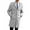 Grey, variant on Mens Trench Coat Notch Collared Single Casual Long Business Windbreaker Pea Coat Overcoat Black XXL