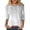 Grey, variant on Summer Tops For Women Fashion Print Three Quarter Sleeve Round Neck Versatile Easy Care Leisure Navy Womens Shirts XXL