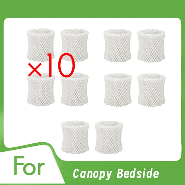 10 Pcs Filtre de Remplacement pour Humidificateur pour Auvent, Chevet, Chambre d'Enfant, Filtre de Remplacement pour Humidificateur, 10 x Filtre de Remplacement pour Humidificateur