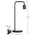 thumbnail image 2 of Industrial Desk Lamps Classic Modern Black Bedside Table Lamp Marble Base Frame, 2 of 3