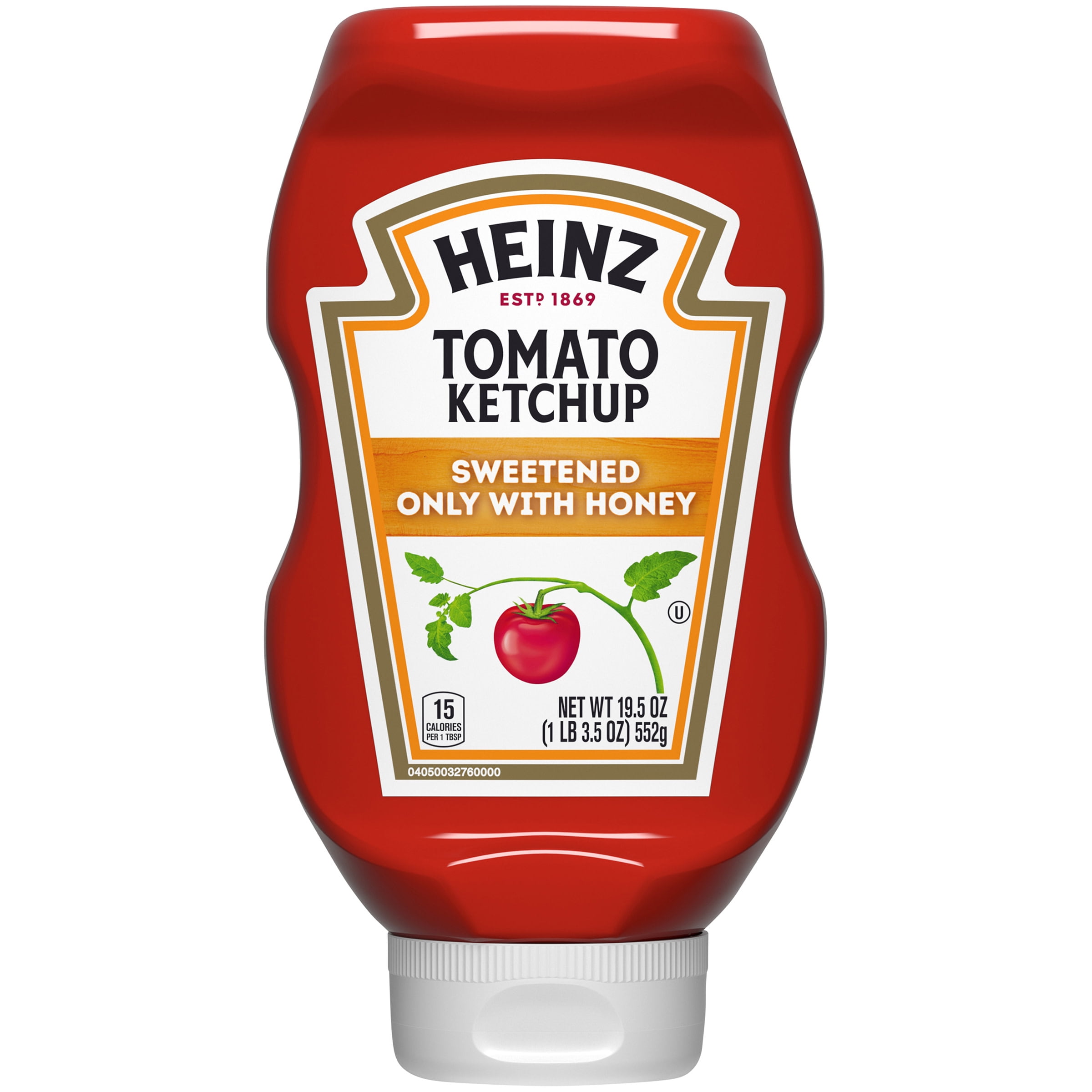 Heinz Tomato Ketchup Sweetened Only with Honey, 19.5 oz Bottle