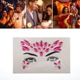 thumbnail image 5 of Unique Bargains Elegant Face Rhinestone Stickers for Concert Halloween Events Rose Pink, 5 of 5
