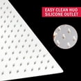 thumbnail image 4 of 12 Inch Rainfall Shower Head Solid Square Ultra Thin 304 Stainless Steel Polish Chrome 12 Inch Rain Shower Head,Waterfall Full Body Coverage with Silicone Nozzle, 4 of 8