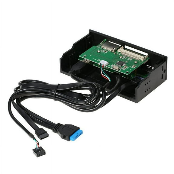 Zyutaosan 5.25" Pc Computer Front Panel Usb 2.0 Card Reader With 3 Ports Usb3.0,Type-C, Esata,Md,Sd/Mmc,Xd,Tf,M2,Ms,64G Cf Reader