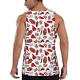 thumbnail image 3 of Fotbe Red Food Pattern Men's Quick Dry Workout Tank Top Gym Muscle Tee Fitness Bodybuilding Sleeveless T Shirt Breathable Workout Shirt-3X-Large, 3 of 9