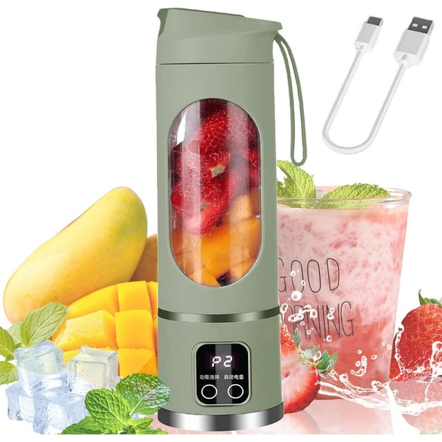 Digital Multimode Juicer Blender - Smart LED Display, Fresh Juice Blender Bottles Portable, Diet-Friendly, Leak Proof Design for Smoothies Liquid Diet, Shakes (Green)