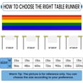 thumbnail image 6 of Rainbow LGBT Pride Flag Table Runner Linen Style 13x90 Inches Rustic Farmhouse Table Runner Kitchen Dining Table Decoration for Wedding Birthday Party Christmas, 6 of 6