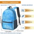 thumbnail image 3 of 17 Inch Lightweight Backpack,PVC Waterproof Oxford Fabric, Ergonomically Designed, with Large Capacity, Frozen Aesthetic Pattern, 3 of 5