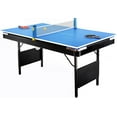 thumbnail image 6 of Luku Billiard Tables, Pop-up Pool Table for Crafty Families, Balls, Cues, Easy Fold-up, Blue 3in1 5.5FT, 6 of 10