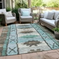 thumbnail image 4 of Dalyn Rugs Machine Washable Indoor/Outdoor Chantille Brown 10' x 14' Rug, 4 of 9
