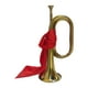 thumbnail image 1 of Trompeta de caballería de latón, instrumento musical de 13 pulgadas, cornetas de trompeta con tela roja para espectáculos, entrenamiento, pro Hugo Trompeta, 1 of 10