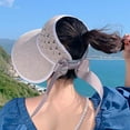 thumbnail image 5 of Aoochasliy Hats and Gloves Clearance Summer Women Fold Trendy Bow-Knot Grass Weave Sunshade Hat Hat Outdoor Hat, 5 of 6