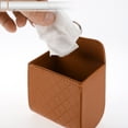 thumbnail image 5 of Unique Bargains Car Trash Can Hanging Car Air Vent Faux Leather Trash Bin 1 Pc Brown, 5 of 7
