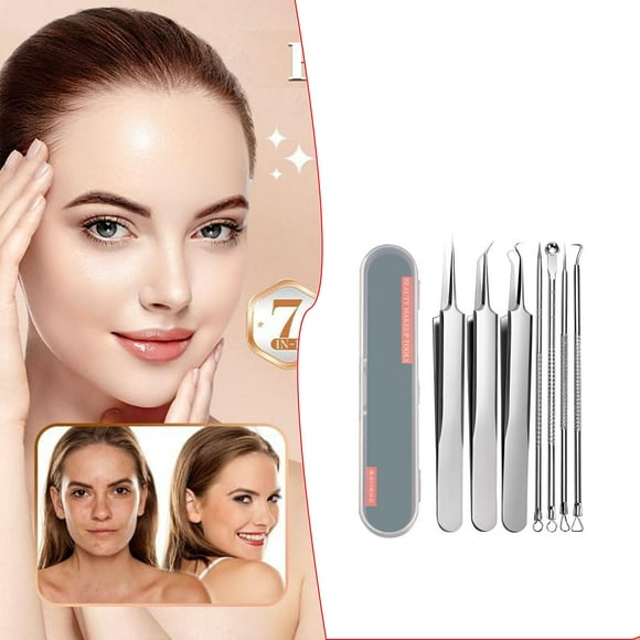 SDHJKSIN Grade Blackhead Extraction Tool Kit Blackhead Remover Tool Extractor Removal Kit For Popping 7/5 Pcs Set Removing For Nose Face Tools Men's Makeup