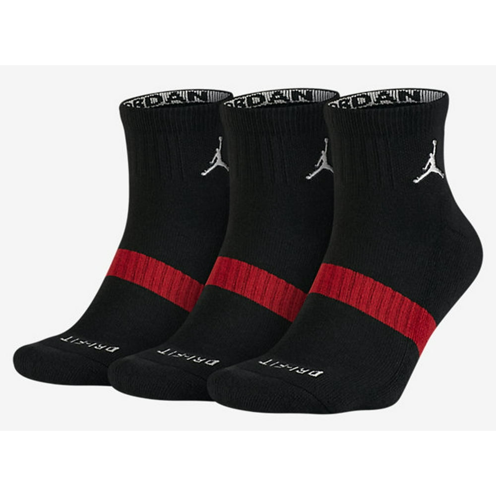 Jordan - Jordan Dri-FIT Low Quarter Sock (3 Pair) mens shoe size 8-12 ...