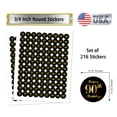 thumbnail image 5 of 90th Birthday Black Kisses Stickers, (Set of 216) Chocolate Drops Labels Stickers For 90 Birthday, Party Favors Decor for Kisses. Made in USA,, 5 of 5