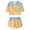 Blue, variant on Girls Sporty Outfit Sets Short Sleeve T Shirt Shorts Printed Play Girls Spring Clothes,Purple,Size 6 -7 Years