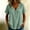 A_ Green, variant on CYMMPU Women's Summer Casual V-Neck Linen Blend Blouse, Short Sleeve with Rolled Cuffs, Lightweight Everyday Top Hot Pink S
