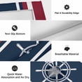 thumbnail image 6 of Navy Blue Red Stripe Outdoor Rug for Patio/Deck/Porch, Non-Slip Large Area Rug 5 x 8 Ft, Coastal Nautical Rudder Farmhouse Indoor Outdoor Rugs Washable Area Rugs, Reversible Camping Rug Carpet Runner, 6 of 8