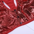 thumbnail image 5 of Gibobby Conjunto Lencería Tanga Y Bralette 2 Set Mujeres Clubwear Sexy Charol Ropa interior Vendaje Stripper Pieza íntima(Rojo, CH), 5 of 5