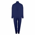 thumbnail image 7 of CIENVNSTG 2 Piece Outfits Sweatsuit Set Half Zip Lapel Collar Long Sleeve Sweatshirt Sweatpant Tracksuit Sets Navy S, 7 of 7