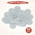 thumbnail image 4 of Botones de Costura Uxcell [50pcs] - 1.2 Pulgadas/ 30mm 48L Botones Redondos Planos de Resina de 4 Agujeros para Abrigos y Costura de Ropa y DIY - [Gris], 4 of 6