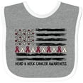 thumbnail image 3 of Inktastic Head and Neck Cancer Awareness- Flag and Ribbon Boys or Girls Baby Bib, 3 of 4